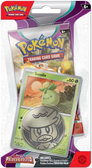 Smoliv Checklane Blister Pack from Paldea Evolved Pokémon card set
